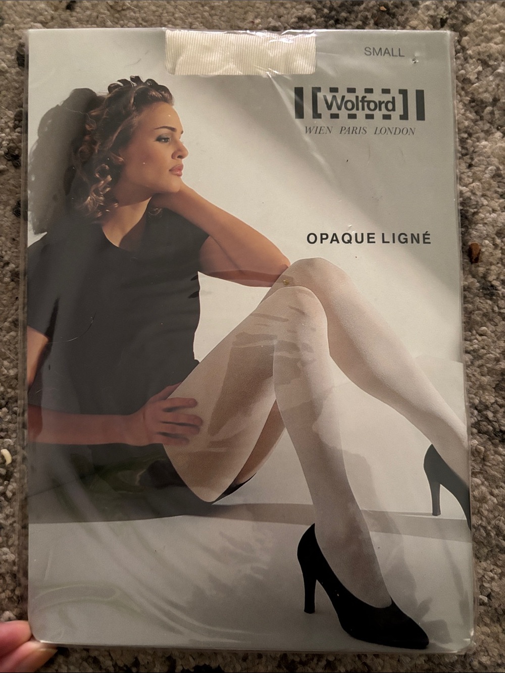 Wolford Ecru Opaque Ligné Tights